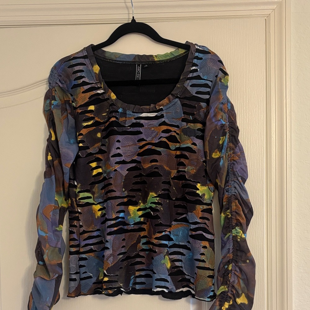Colorful Crunchy Abstract Women's Blouse
